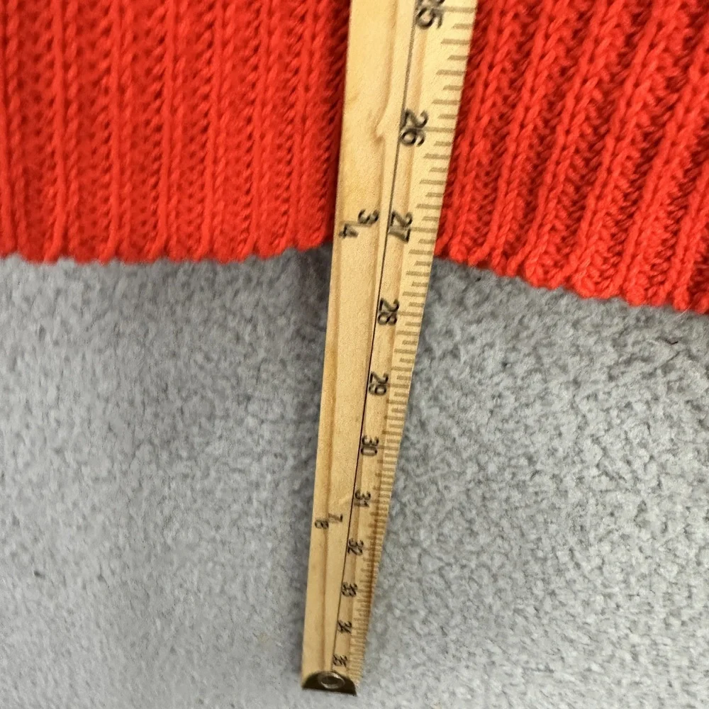 cabi Womens Small Sweater Red‎ Knit Short Sleeve Cap Sleeve V Neck Boho Preppy
